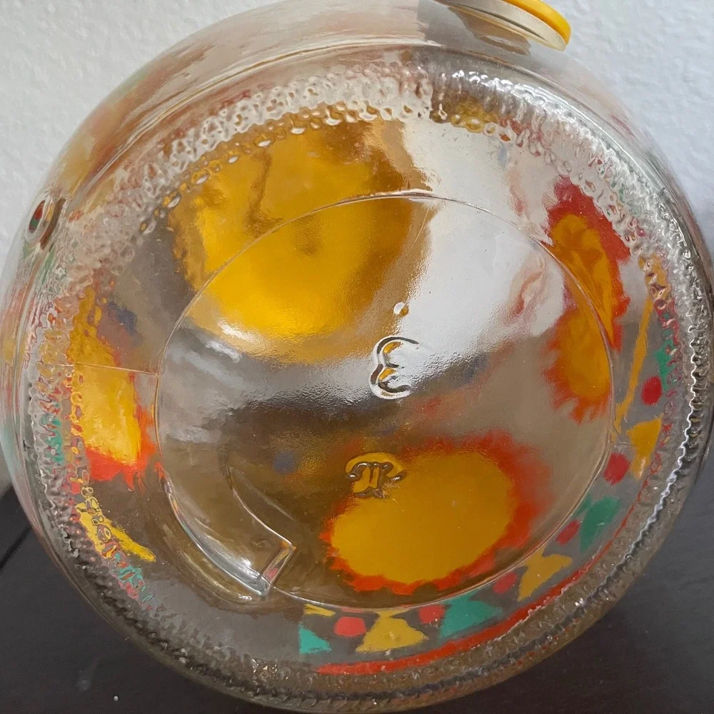 VTG Aztec Sun Tea Anchor Hocking Glass 1 Gallon Beverage Dispenser Jar Summer